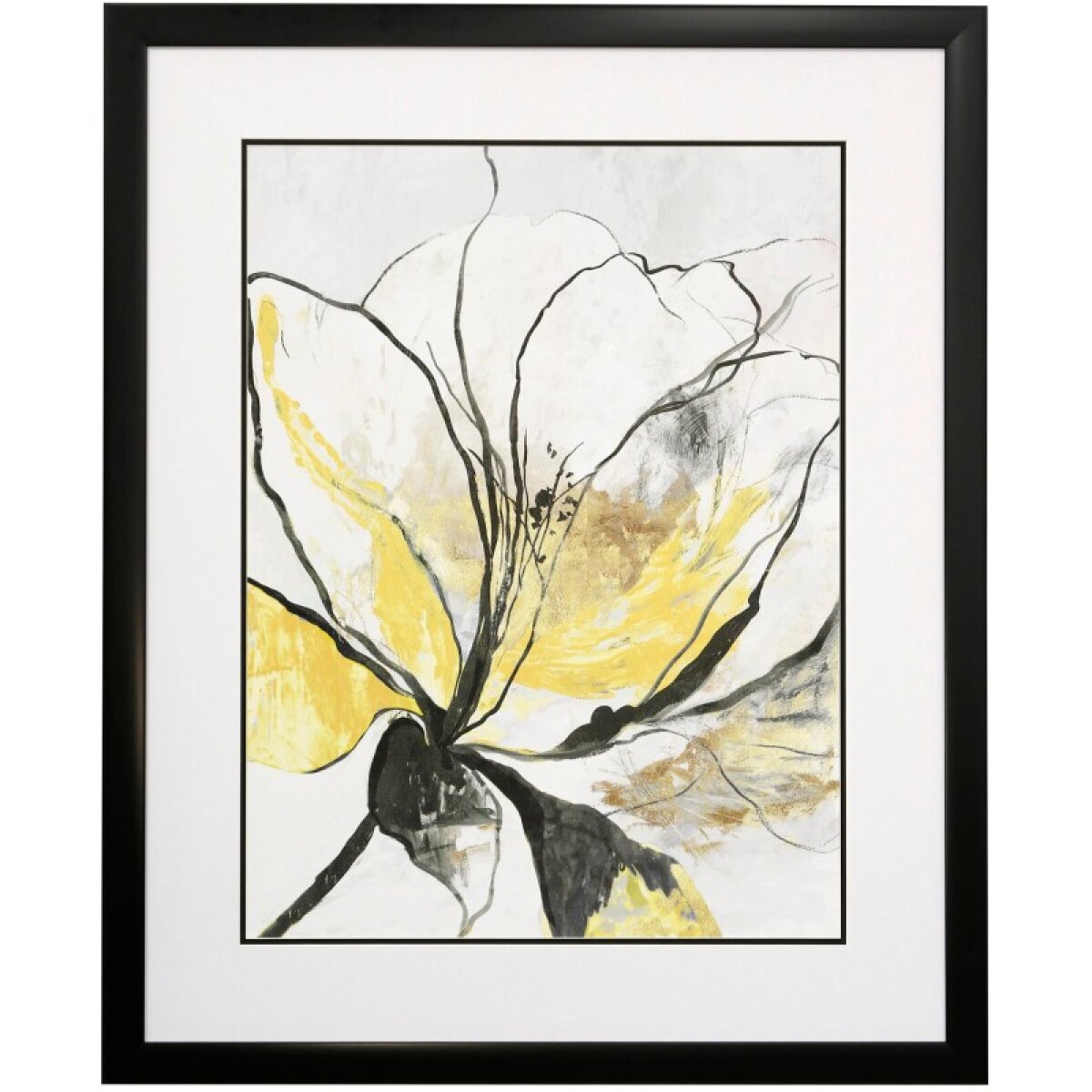 72f4c6fe9a7a260e6e36a4ef3caf4118 Outlined Floral I Framed Print Under Glass - Image 1