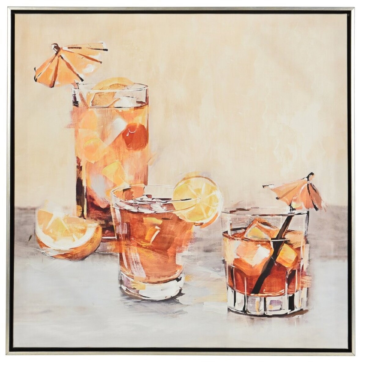 732044169d1f424d956ec0324752e5fd Cocktail Hour I Hand Embellished Framed Canvas - Image 1