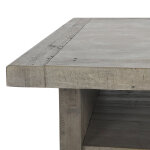Stonebridge Solid Wood Square Coffee Table - Distressed Gray - Image 7