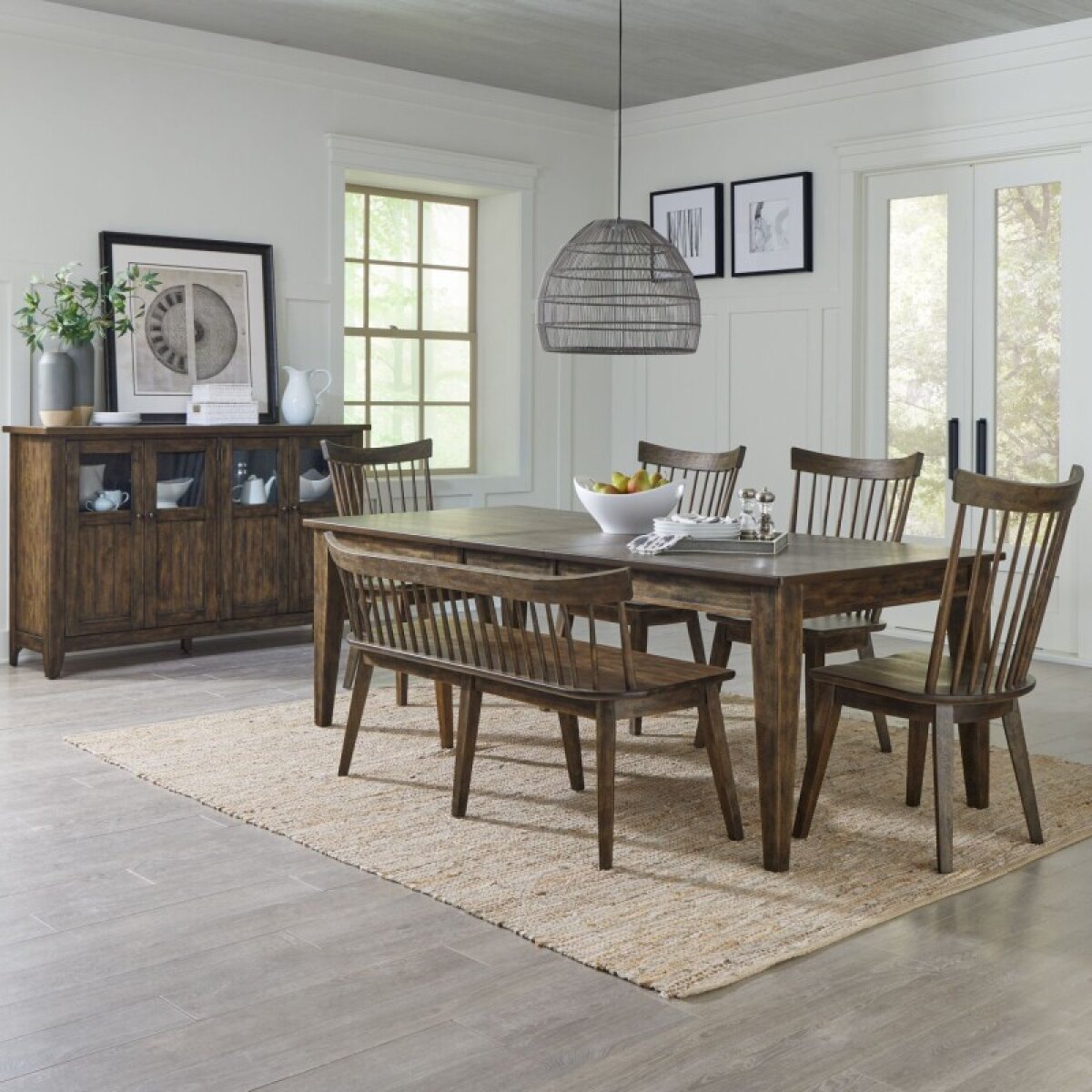 74242cd21a604ff876181099c5317578 Midland Falls 6 Piece Rectangular Table Set - Image 1