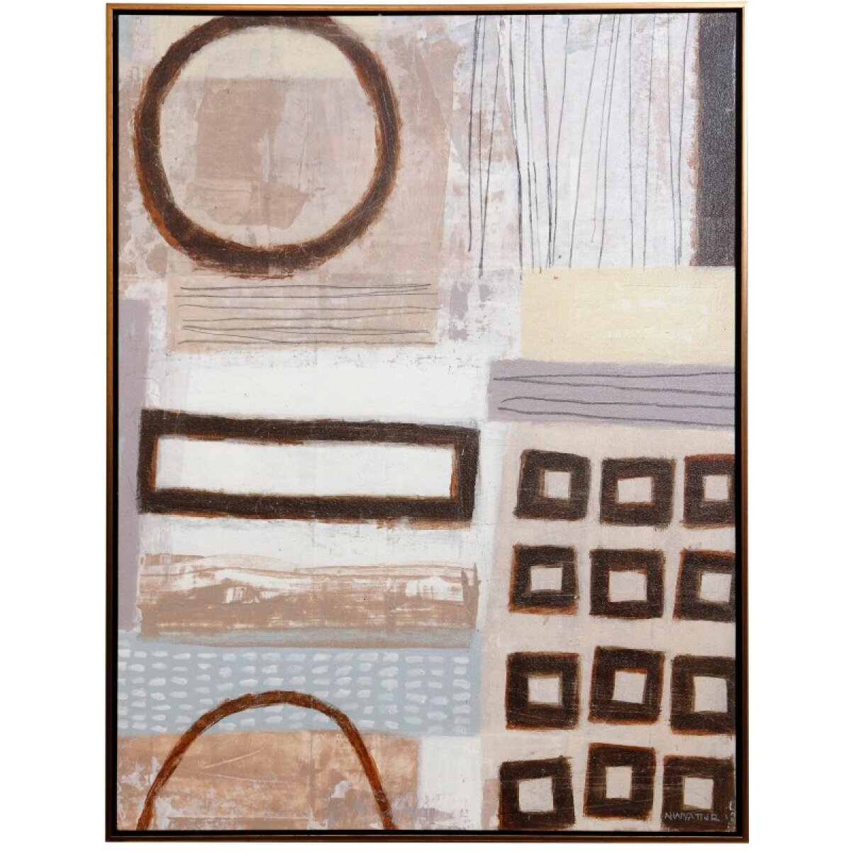 74e5e2e4015ab615c93fbbbfa7811d7a Cashmere And Suede Ii Norman Wyatt Home Manufactured Framed Canvas - Image 1