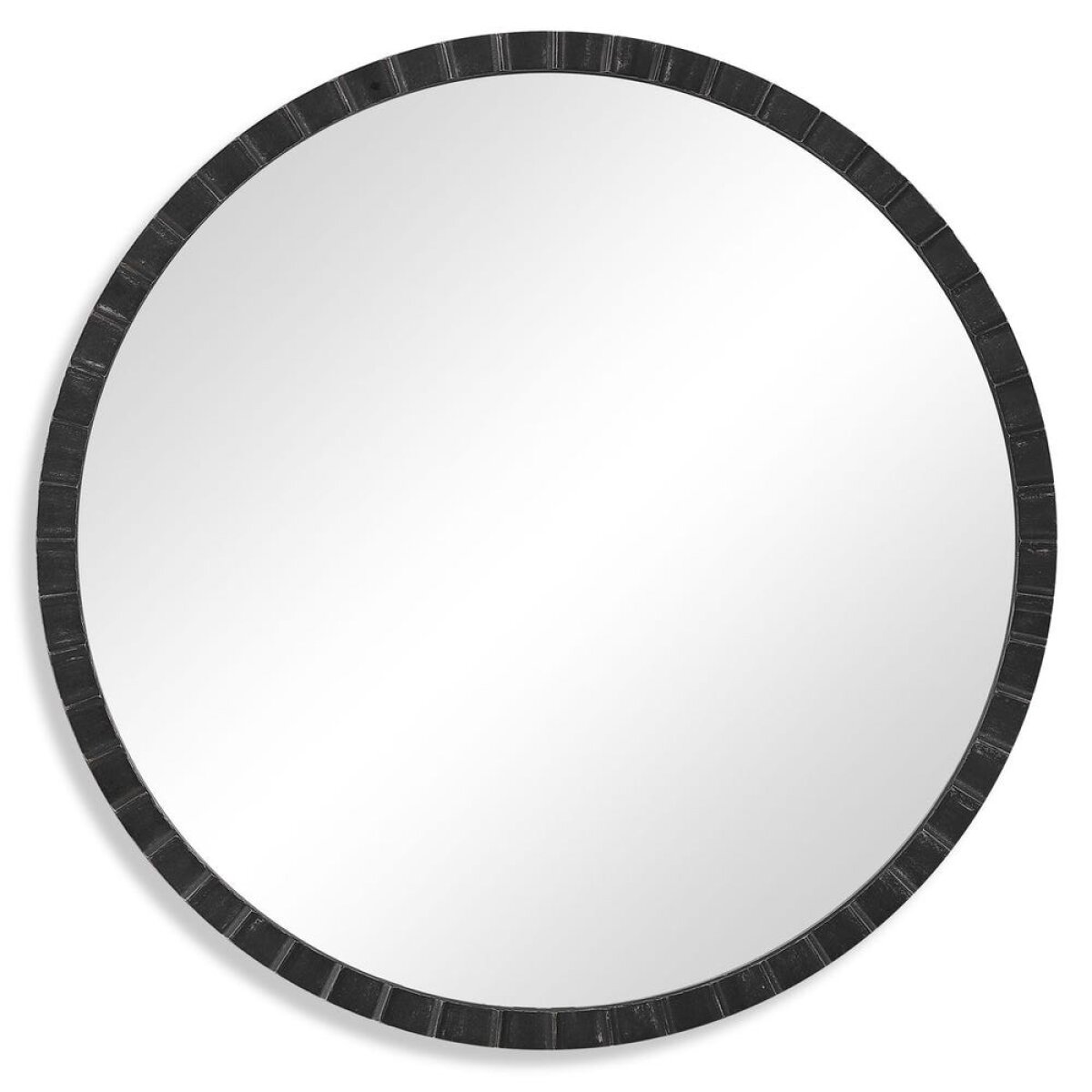74ef8738ce8904fc74a93274812d3ad0 Dandridge Round Mirror, Black - Image 1