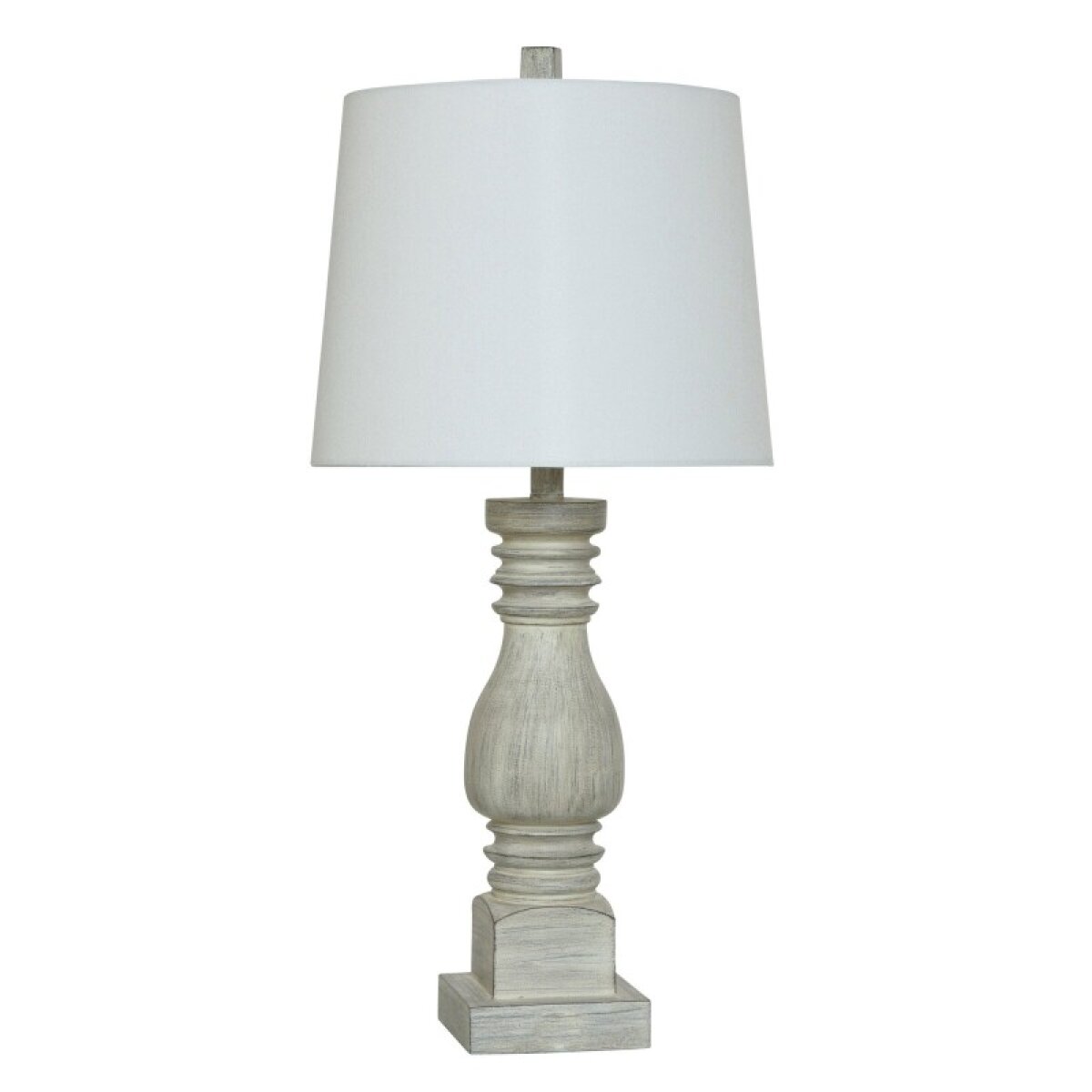 751b31c6152aaf6174ab4159070e3682 Grayson Gray Cast Resin Table Lamp 30in 100 Watts - Image 1