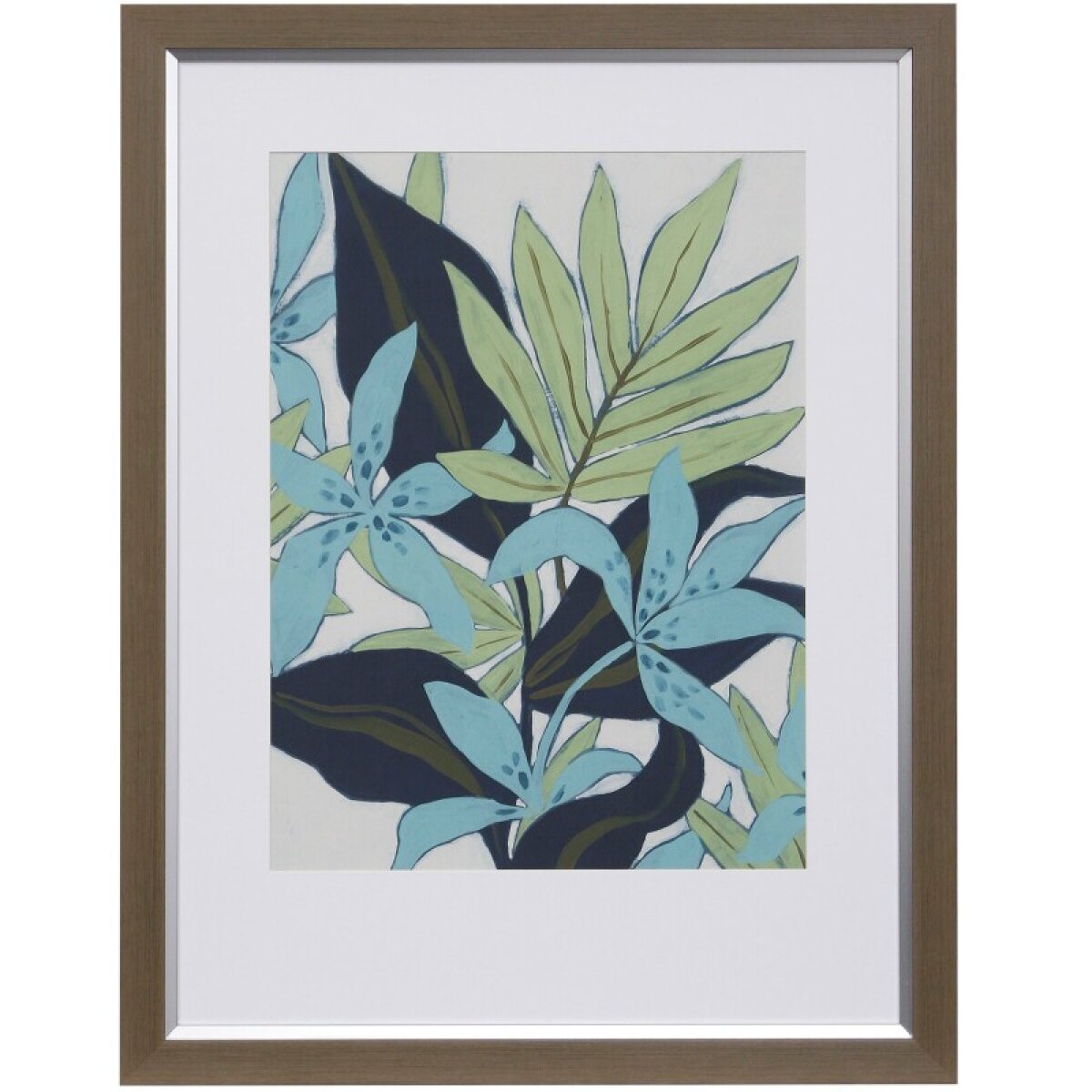 753340fc032cd927ec17fd678fa67deb Jungle Blues I Framed Print Under Glass - Image 1