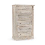 Adelaide Solid Wood 6dwr Chest - Natural Cream Wash