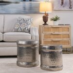 2 Piece Colthurst Silver Stools - Image 3
