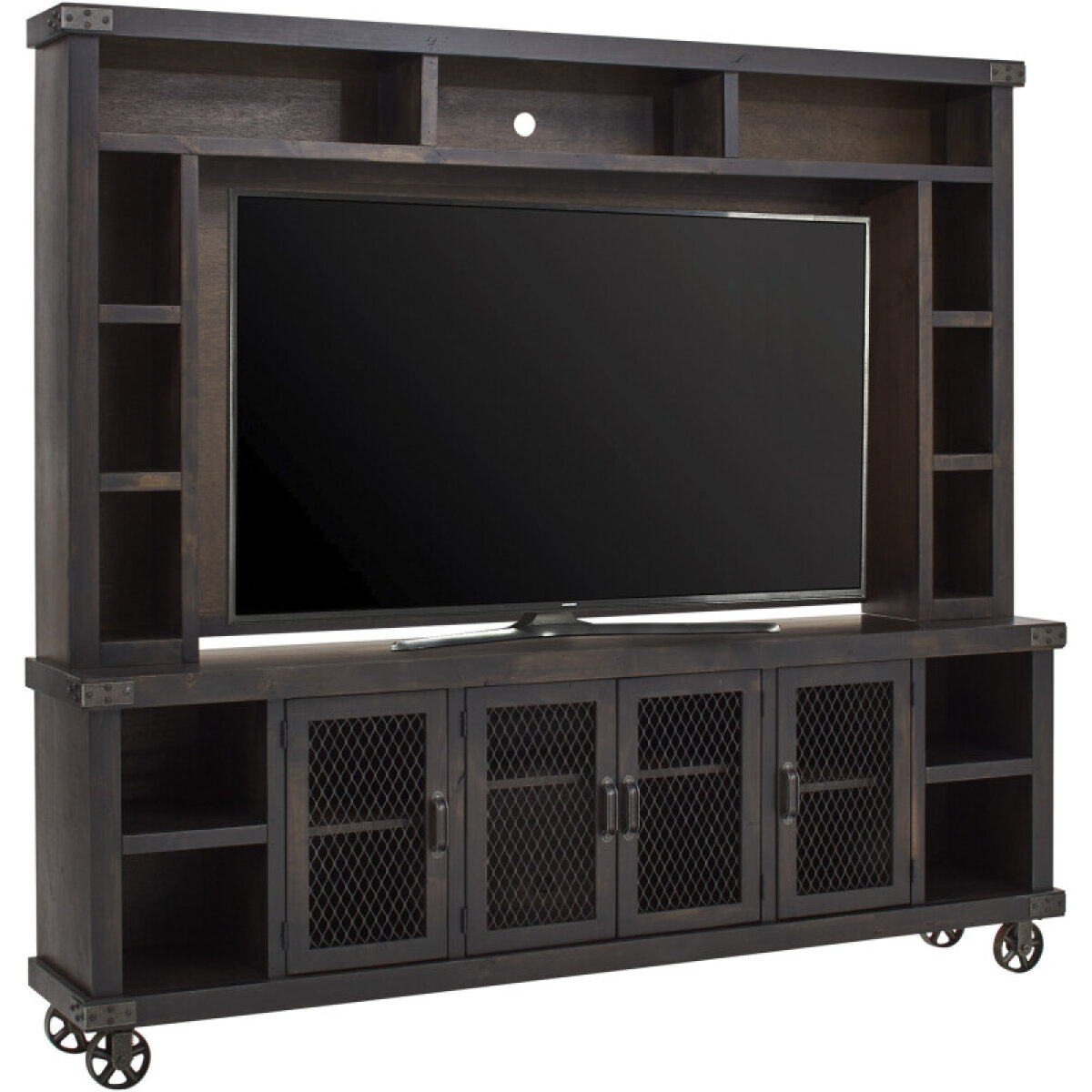 75cc6a32ba0cb9513ec5e4e87c4e6265 Industrial 96" Console & Hutch WMNHEGRP1 - Image 1