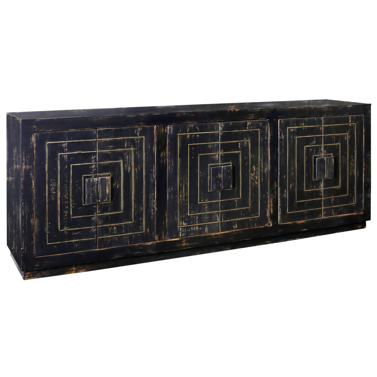 7633e08b3f39ac289c6d52299da5db86 Britton Sideboard | Black Finish On Mango Wood | 6 Door - Image 1