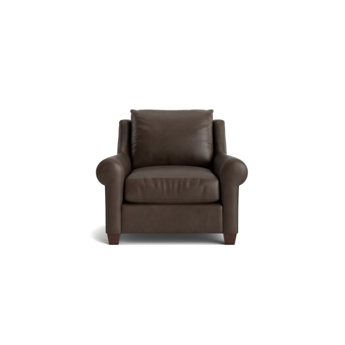 76dcd9a5ebedc93b1da7eceb7fe424e9 Ellery Leather Roll Arm Chair - Image 1