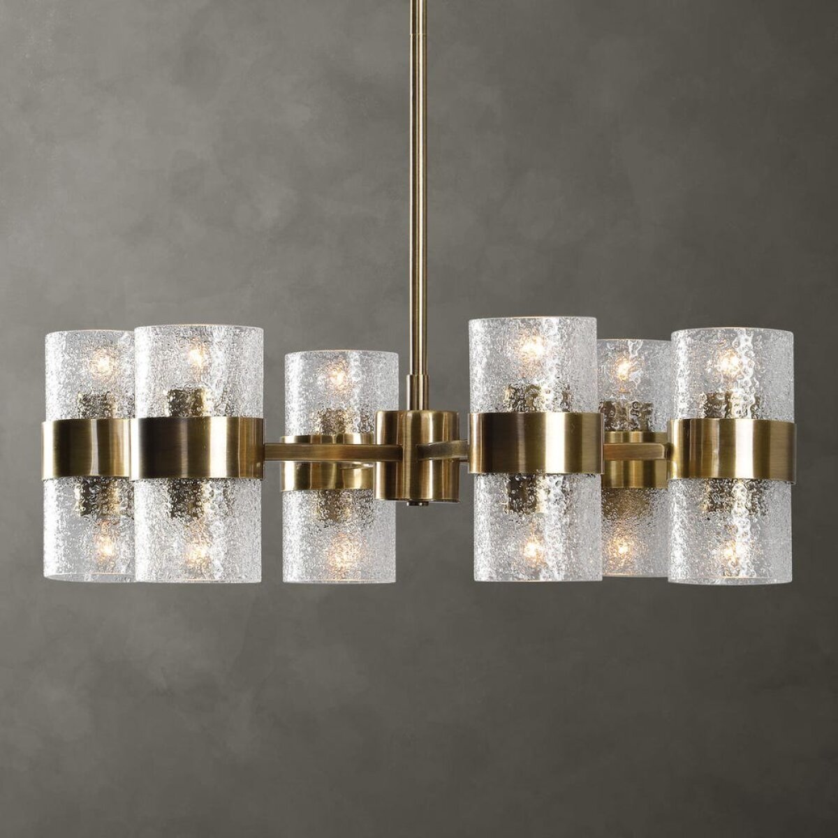 76e9583fb277442eb3f12a234a211a7d Marinot, 12 Lt Chandelier - Image 1
