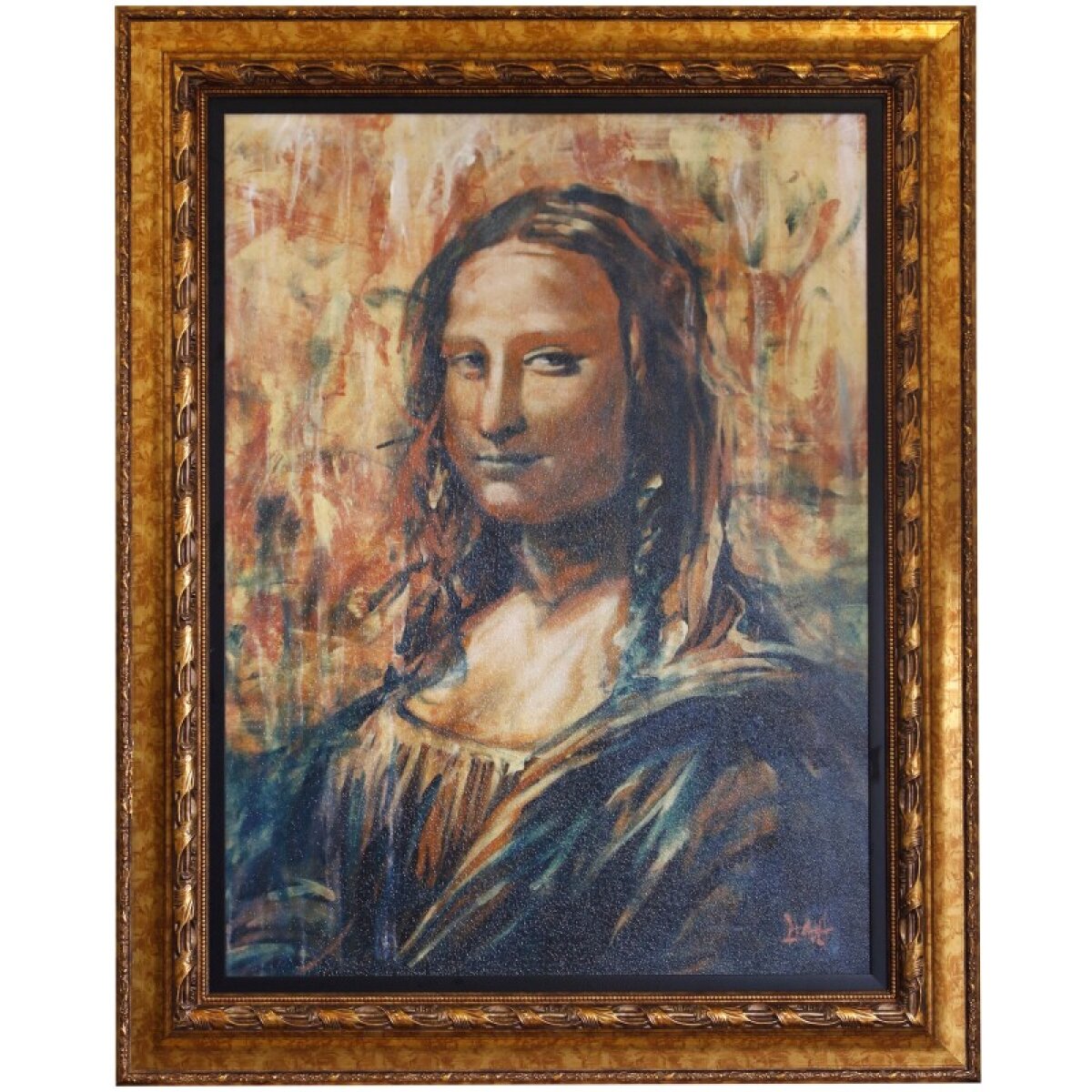 776697675dbfe3dee5dde3e1ba2b8c3b Mona Lisa Textured Framed Print Dann Foley Lifestyle - Image 1