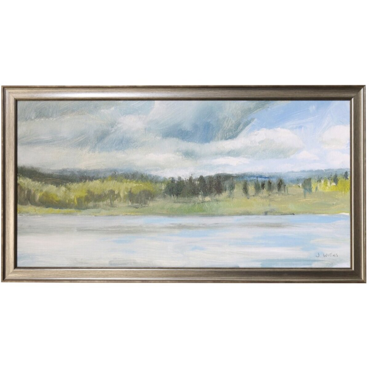 77c9fd5ad352f1c00b2014740373314f Interior Lake I Textured Framed Print - Image 1