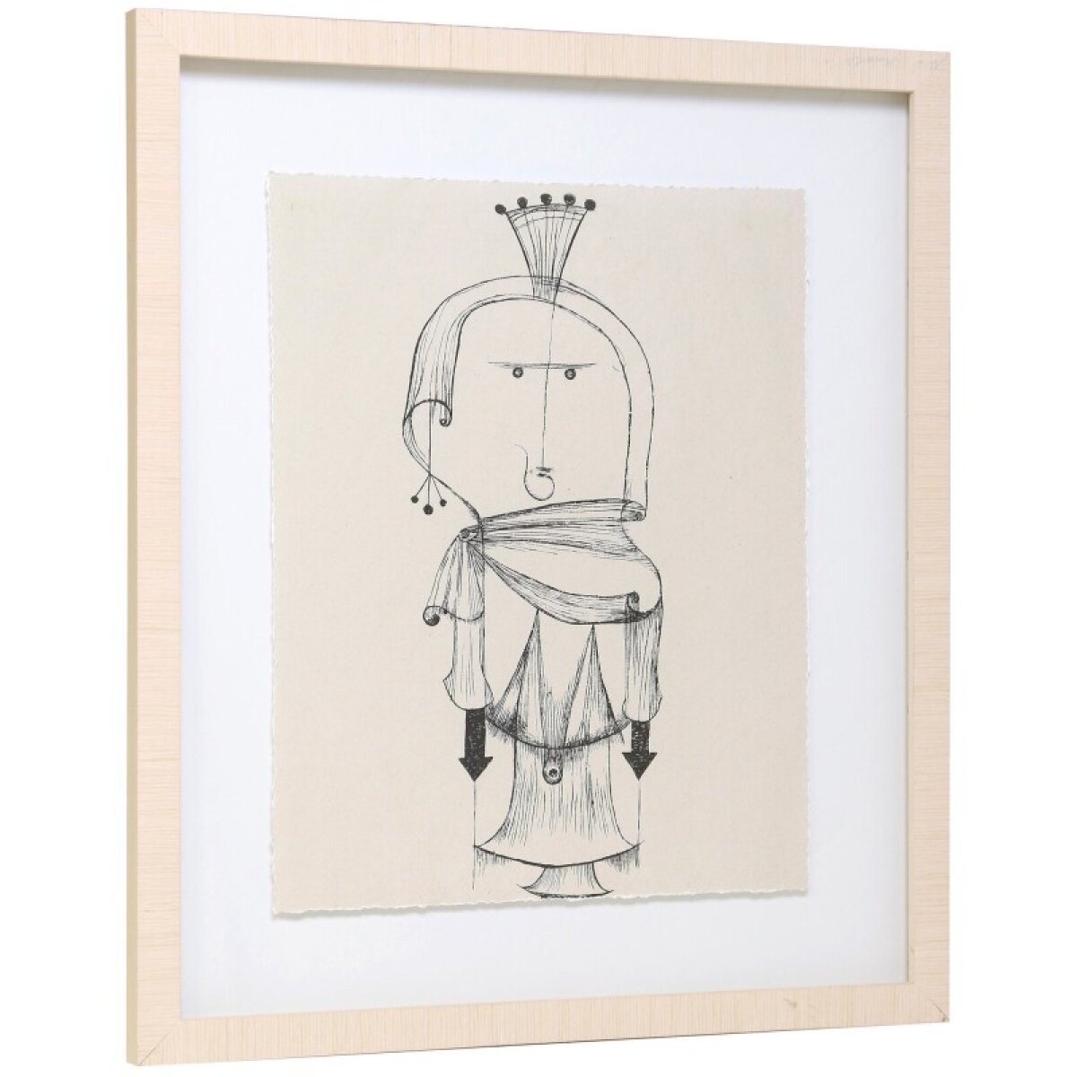 77e5fc1ab69fce39949effff7e5143fe Sketch With Crown Framed Print Under Glass - Image 1