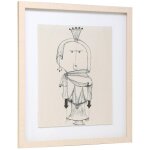 Sketch With Crown Framed Print Under Glass