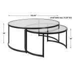 Rhea Nesting Coffee Tables, Black, S/2 - Image 9