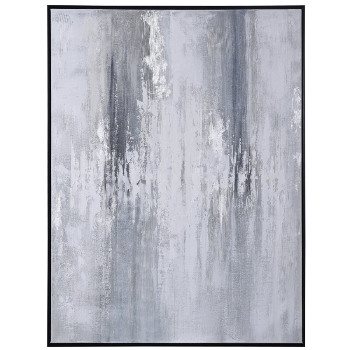 7866ca0b66582b5e8403a9265ac83575 Smeared Metal Abstract Hand Painted Framed Canvas Art - Image 1