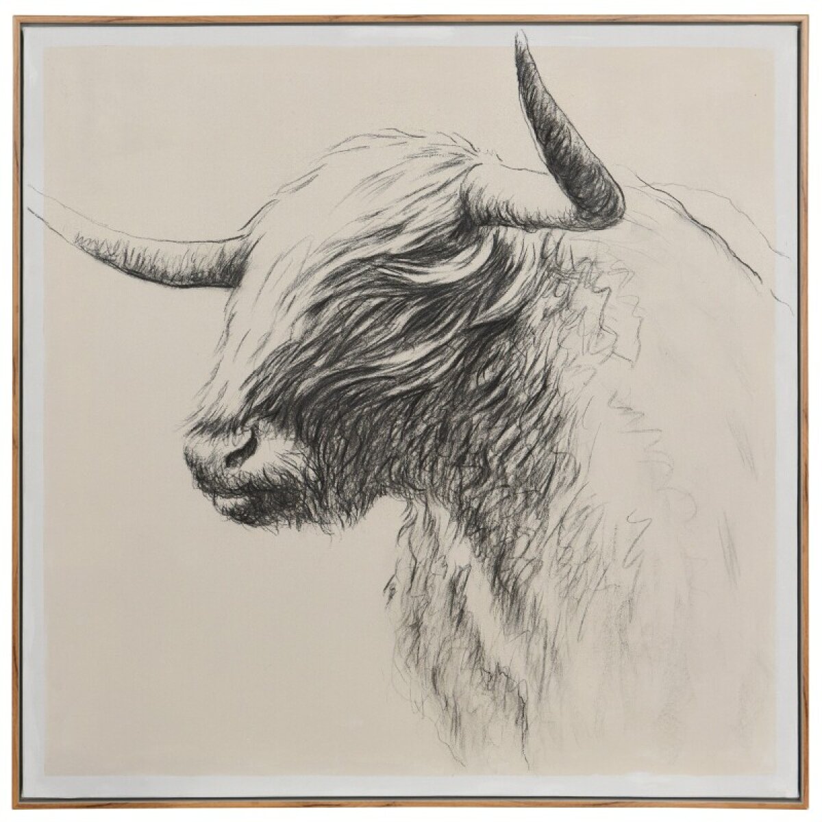 7898b569140373de893147f814e1cc29 Oil Painting With Wood Grain Frame - Image 1