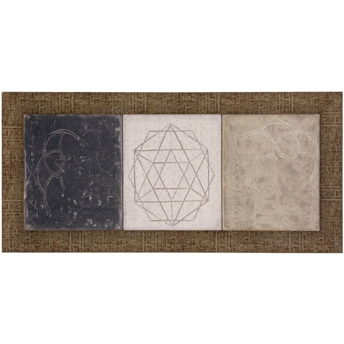 7898f5d562bba624128d01692b6974d4 Black Tiles I Textured Framed Print - Image 1