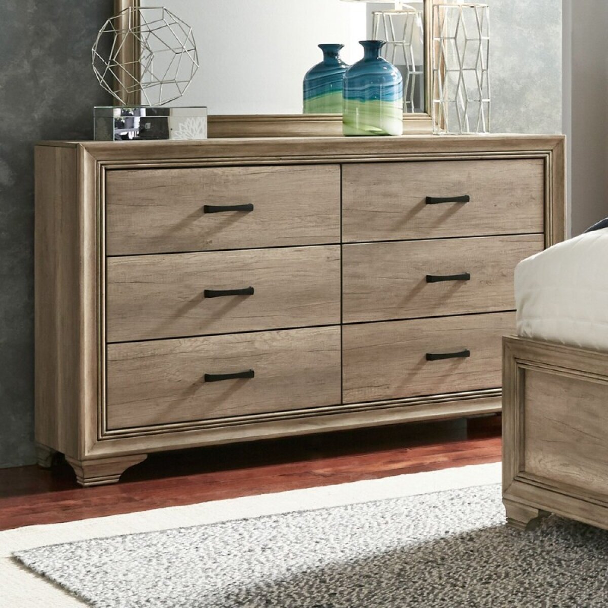 78ad1318d81a4bb21a8e31a4894326ae Sun Valley 6 Drawer Dresser - Image 1
