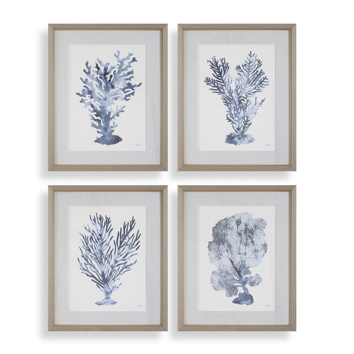 78cf1c3ce621f7e55d1e348877dd1485 Shibori Coral Framed Prints, S/4 - Image 1