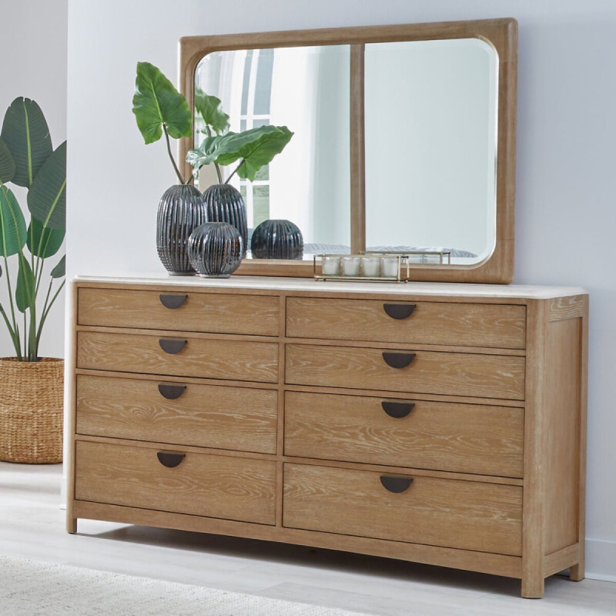 78e4a75eb7afca0ee98655b455acace0 Escape Eight-drawer Dresser & Mirror - Image 1