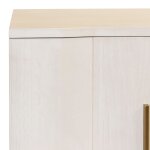 Phoebe Three Door Concave Sideboard Made Of Wire Brushed New Zealand Pine In A White Washed Finis - Image 4