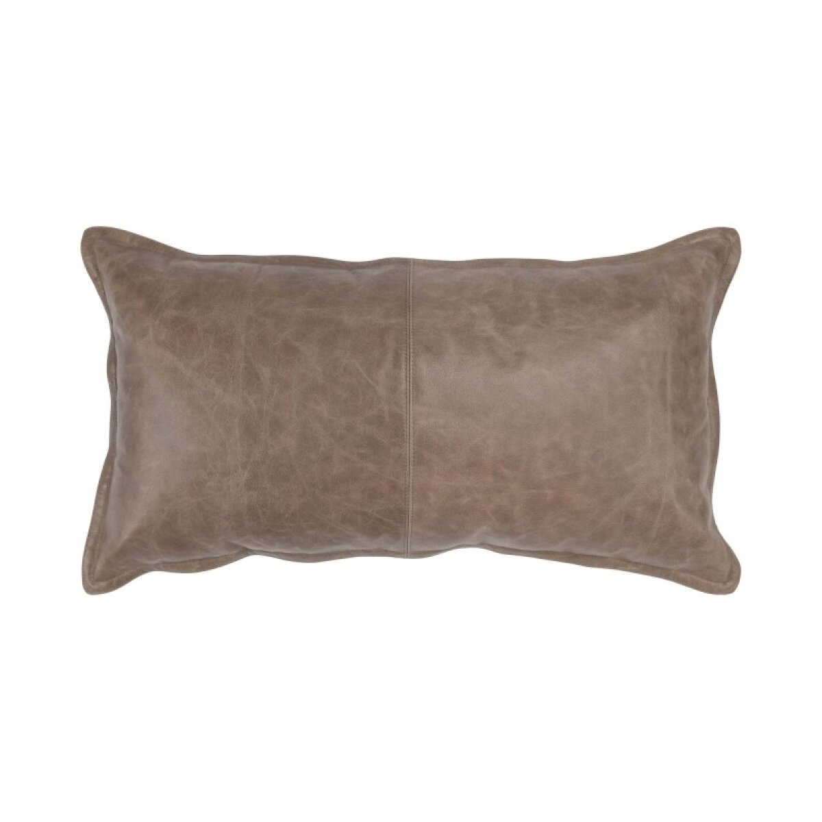 79624650093a17537a075aa614dd8c4b Dupont Leather Sandstorm Taupe Lumbar Pillow Cover + Insert - Image 1