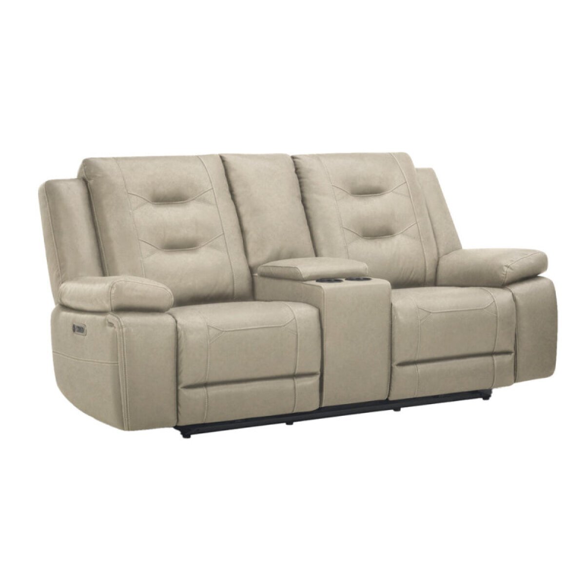 79bdcdab05cddd76bb12719d087f1caa Caldwell - Tahoe Fog Power Console Loveseat - Image 1