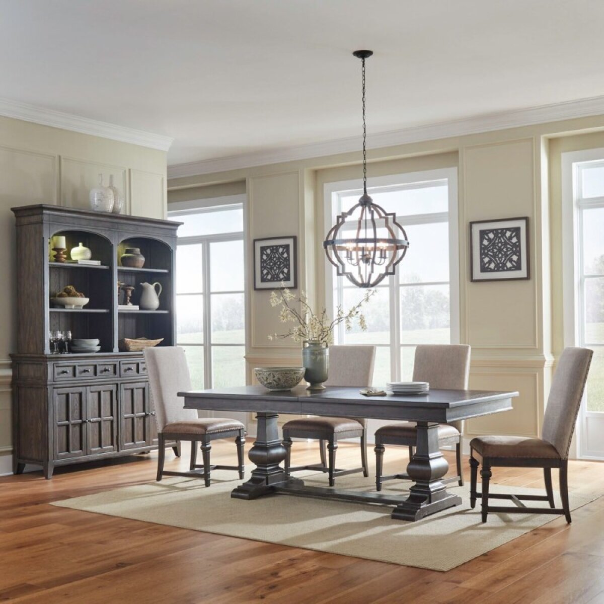 79c8a4e8316d279071a49cb3d9aed524 Paradise Valley Opt 5 Piece Trestle Table Set - Image 1