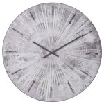 Gray Star Metal And Wood Wall Clock