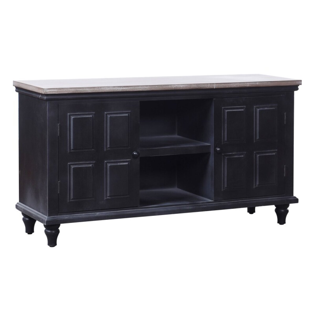 79f41556e38e2e77064369ba21608f98 Summit Media Cabinet Black Wooden 2 Textured Door 2 Shelf Media Cabinet - Image 1