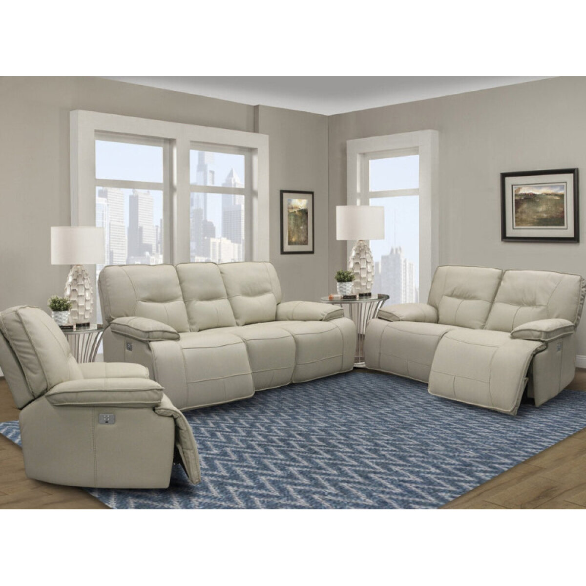 7a02aa96d9dcd8fd488f274db42831f5 Spartacus - Oyster Power Reclining Collection - Image 1