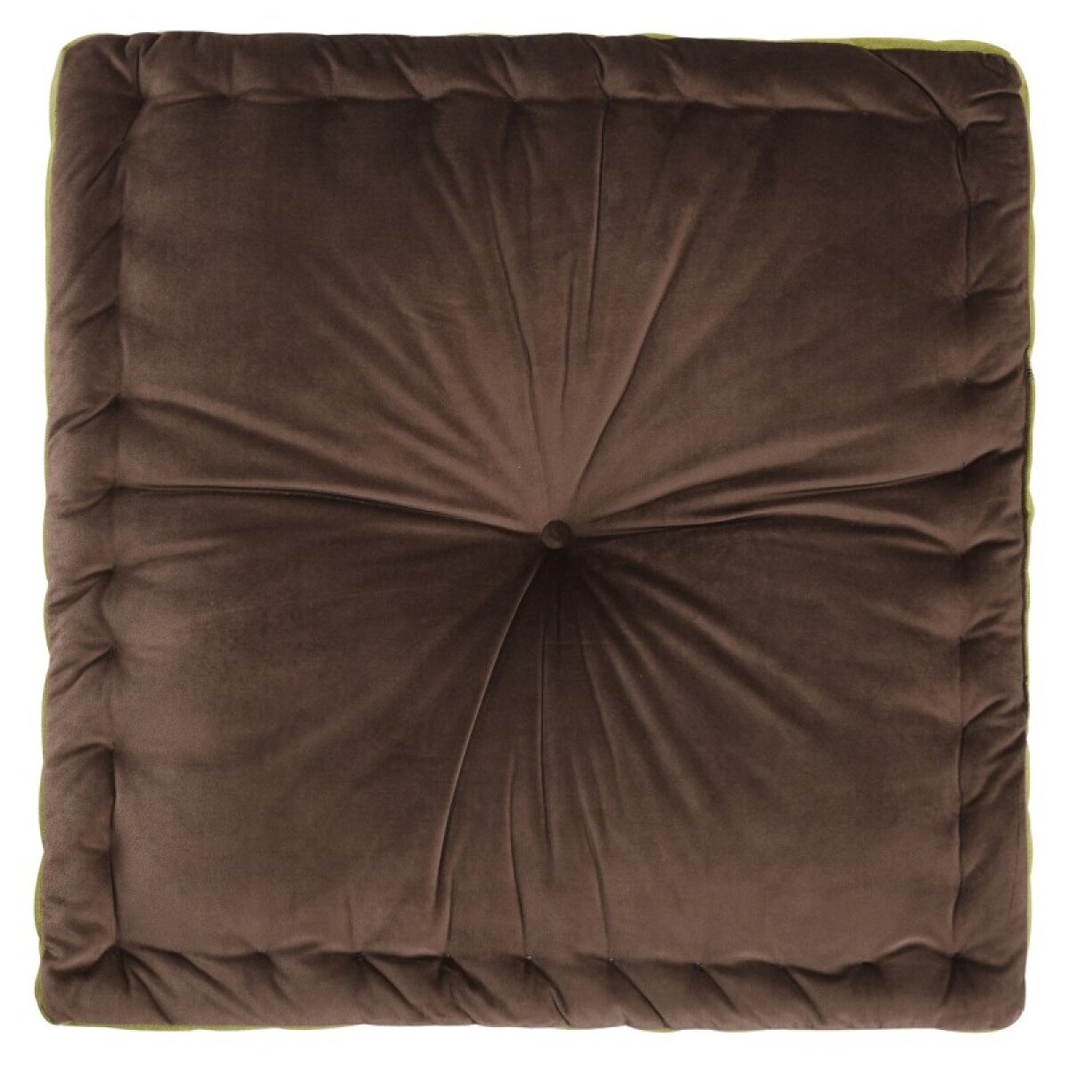 7a610f65f1dc12eb7e059b2509f298de Dann Foley Lifestyle Small Landon Floor Pillow Cocoa Velvet And Avocado Linen - Image 1