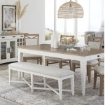 Americana Modern Dining Bench Counter Upholstered 49" - Image 3