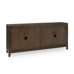 Colson Solid Wood 4dr Cabinet - Dark Brown - Image 5