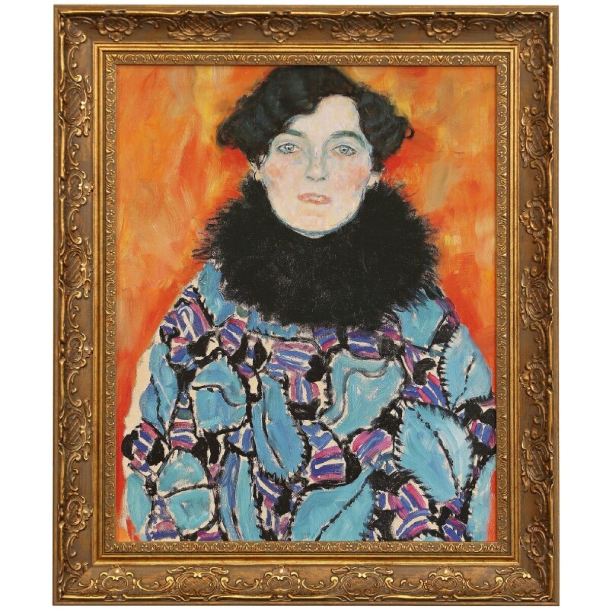 7af6569274ca36568c3181a05709a977 Lady With Black Fur Collar Dann Foley Lifestyle Framed Canvas - Image 1