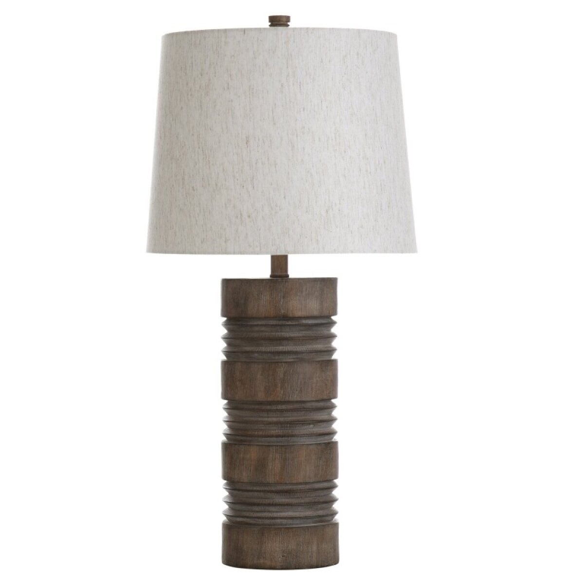 7af9025dc4f463234b62dafa3d3899cc Roanoke Ribbed Column Molded Table Lamp With Faux Wood Finish 150 Wa - Image 1