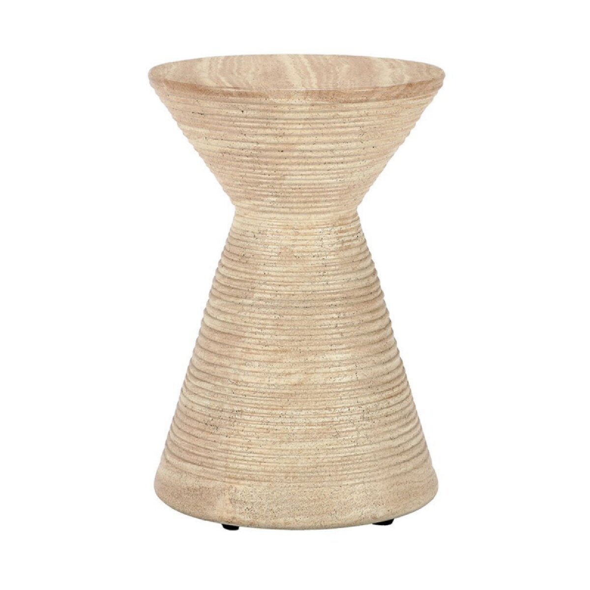 7b3ce55fb60748a24fae52ad63b12383 Fern Outdoor Round Accent Table - Beige - Image 1