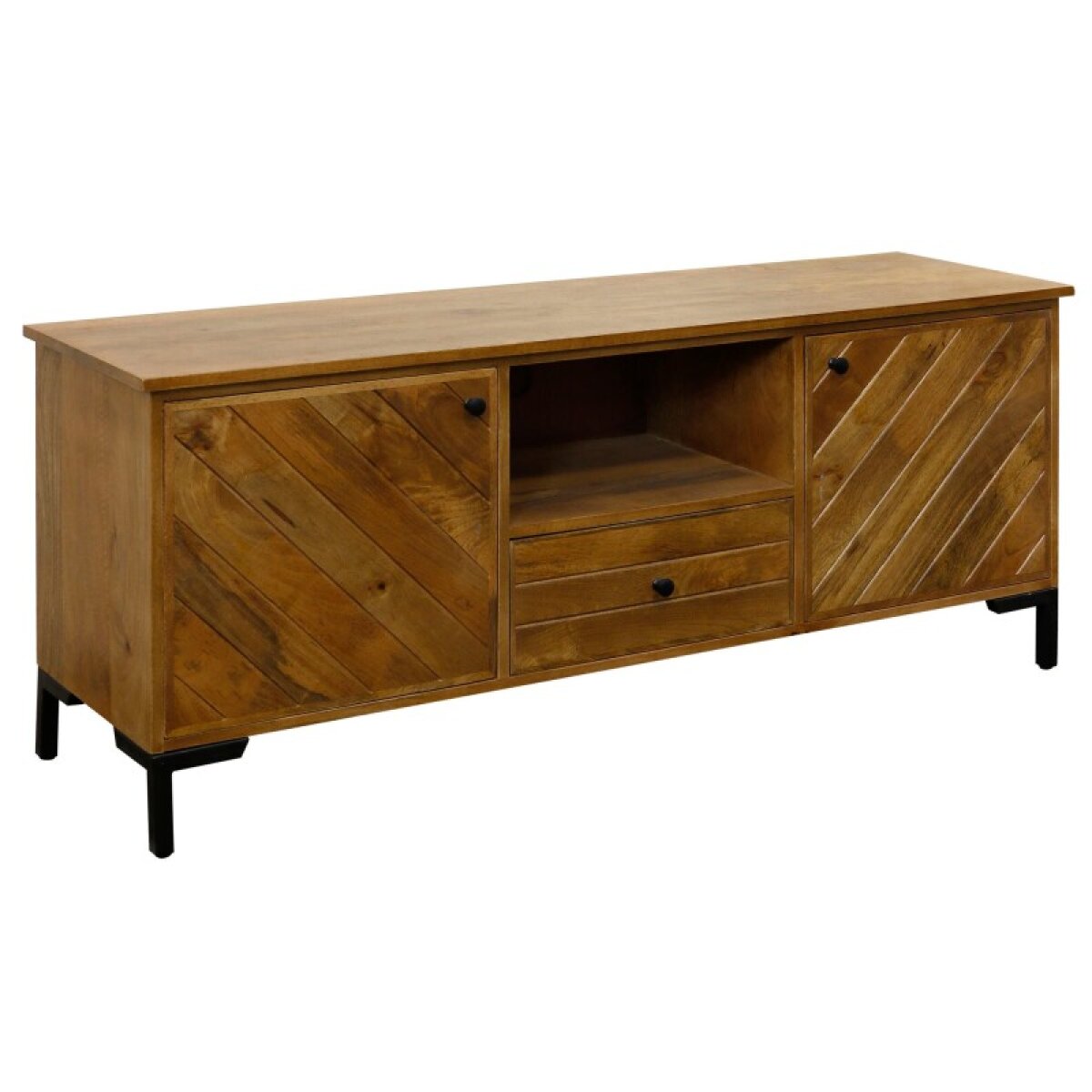 7b5cd51d21698ce078f93eb7cd4541e6 Plankwood Two Door Single Drawer Tv - Image 1