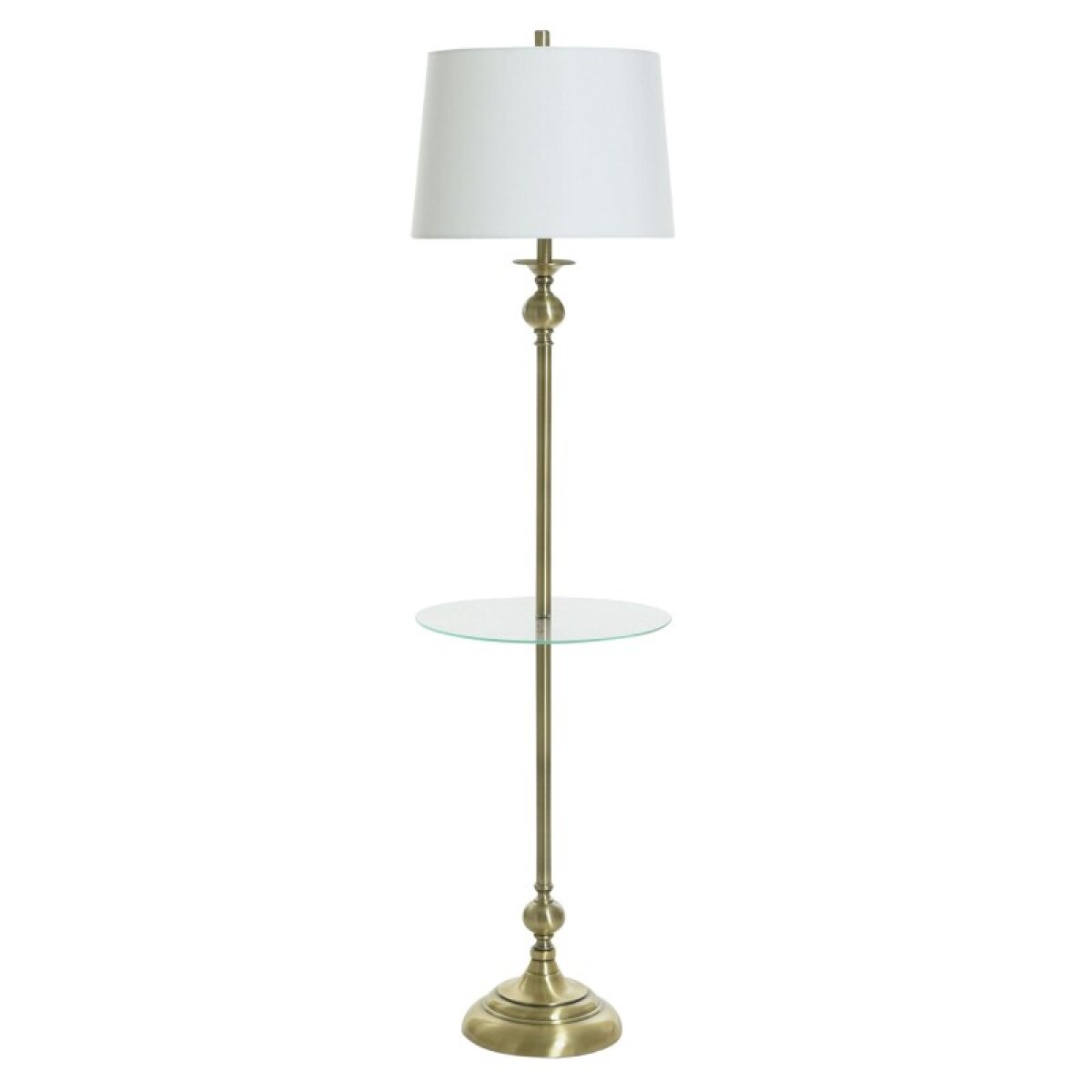 7b84a562b840c746c367c3fd5daa0b56 Antique Brass Steel Floor Lamp - Image 1