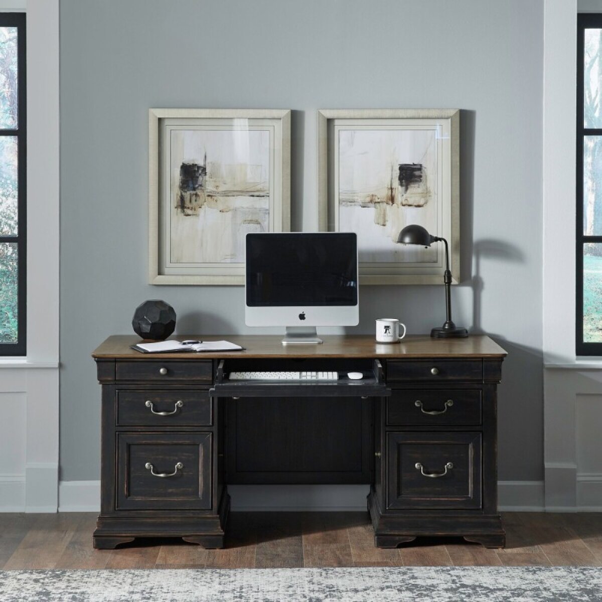 7ba06a0a2f6b25f442f40839ed338a6a Meritage Jr Executive Desk - Image 1