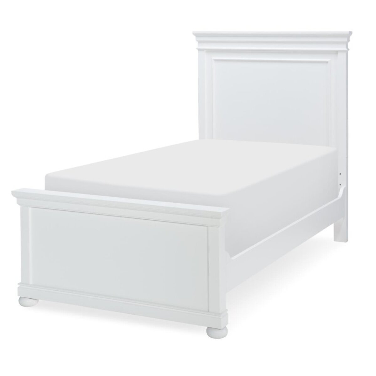 7c1363fa16119872393476136b4ba871 Complete Panel Twin Bed White Finish - Image 1