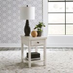 Modern Farmhouse Drawer Chair Side Table