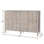 Norman Wyatt Home Chemille Driftwood Grey 8 Door Wooden Apothecary - Image 5