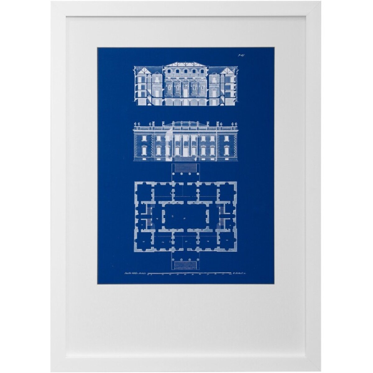 7c5f2f88759cf4b91035f7ed4f1ee52d Dann Foley Lifestyle Graphic Building Plan Vi Framed Print Under Glass - Image 1