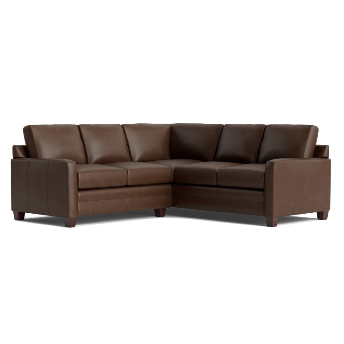 7c6c695c1c485c2ec11e2288916ed31c Carolina Leather Track Arm L-Shaped Sectional - Image 1