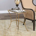 Alayna End Table, Gold - Image 4