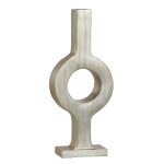 Norman Wyatt Home Champagne Silver With Gold Highlights Molded Vase 18in