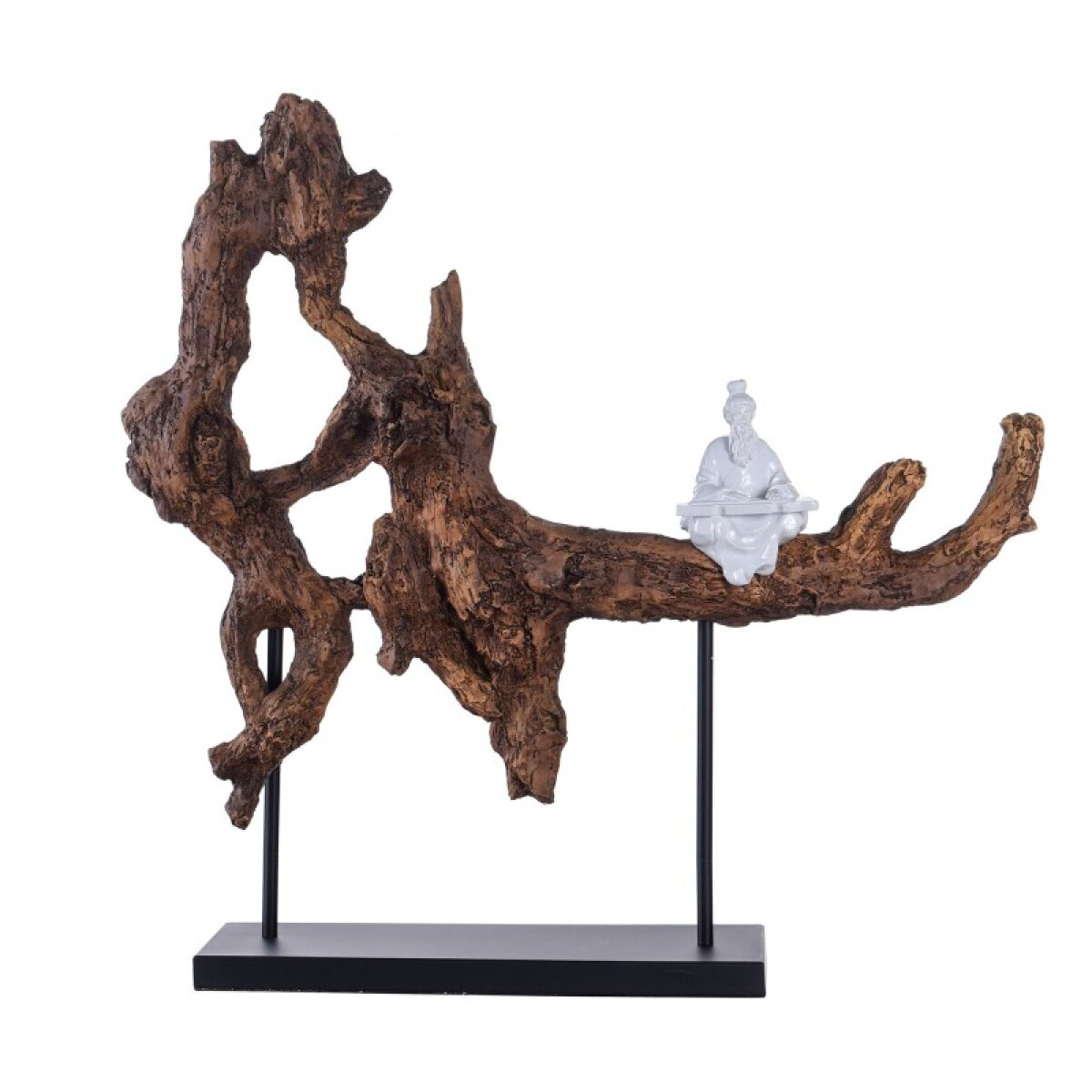 7cef75804fcf6d037eaf76dafcfb7044 Dann Foley Lifestyle Imitation Wood Sculpture With Natural And White Finish On Resin - Image 1