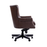 Dc#129-vbr - Verona Brown Leather Desk Chair - Image 5